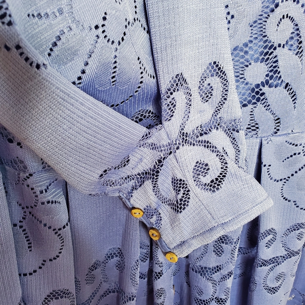 Free People Shadow Dance Midi Persian Jewel Blue Medium #155 Boho Dress - Picture 12 of 16